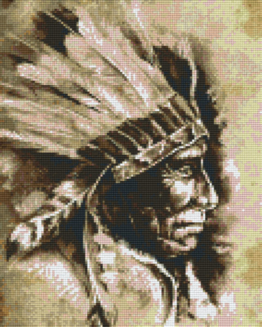 Indian Chief Nine [9] Baseplates PixelHobby Mini- mosaic Art Kit image 0